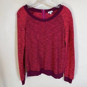 Splendid Soft Marled Pullover Sweater with Back Zip - Size XS